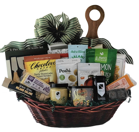 charcuterie board gift basket