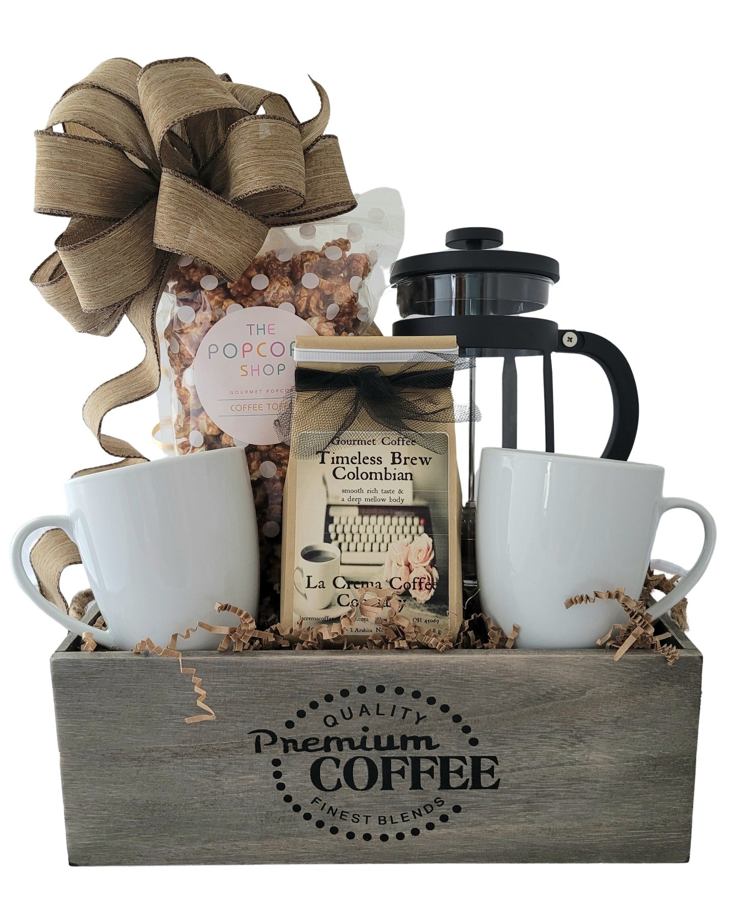 Give the Gift of Coffee | Coffee lover gifts basket, Homemade gift baskets,  Christmas gift baskets
