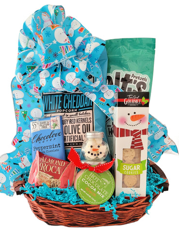 Holiday Snowman Gift Basket